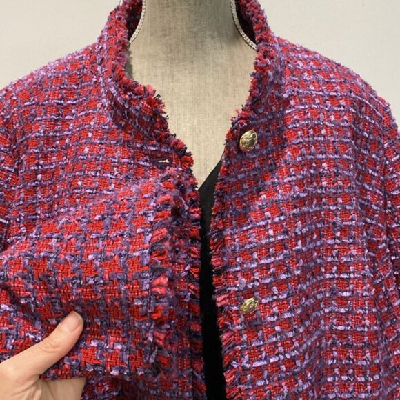 Talbots Tweed Plaid Jacket Size 22W - Picture 9 of 16